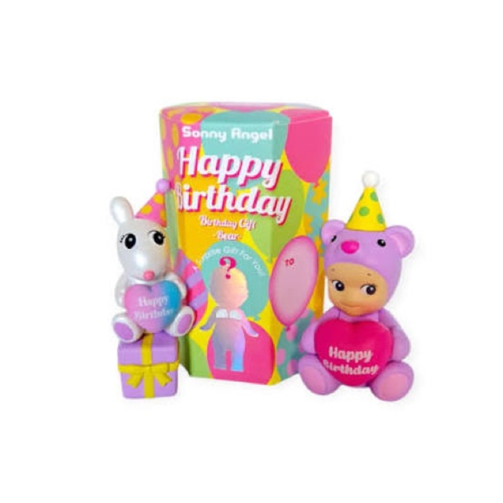 Sonny Angel Birthday Bear Collection- Pink and Purple